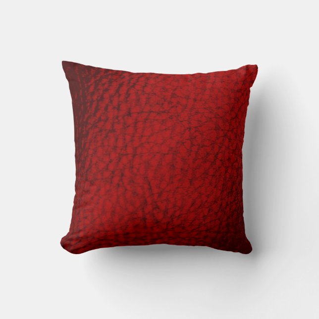 Almofada Red Hot Faux Leather Design (Frente)