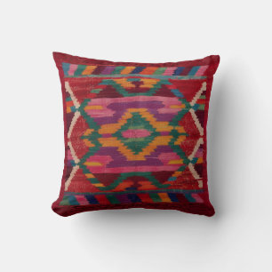 Almofada "Red Kilim Travesseiros Canadá: Elegância Artisana