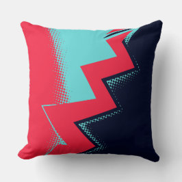 Almofada Red lightning Between Light and Dark Blue Areas