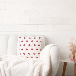 Almofada red lips throw pillow