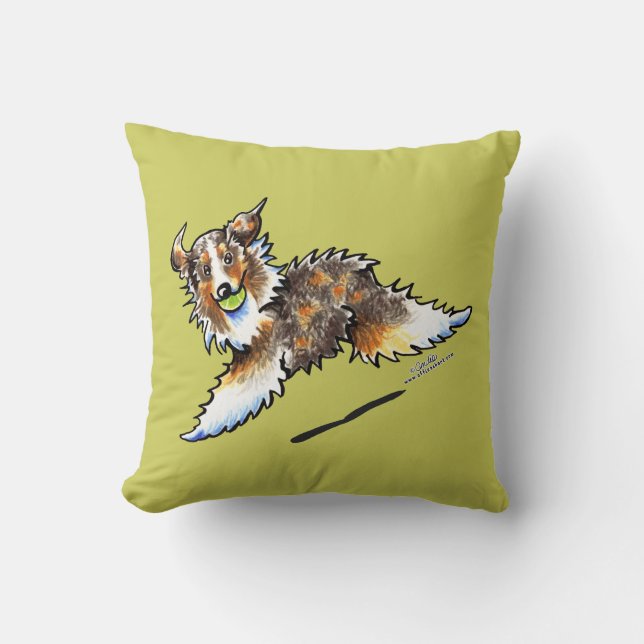 Almofada Red Merle Australian Shepherd Lets Play (Frente)