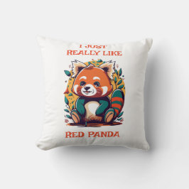Almofada Red Panda, Eu Gosto Muito De Panda Vermelha