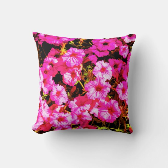 Almofada Red Petunias Brilhante (Frente)