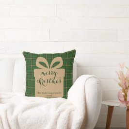 Almofada Red Plaid Christmas Festive Pattern -