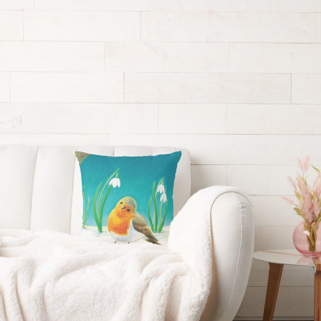 Almofada Red Robin (Erithacus rubecula) (Sofá)