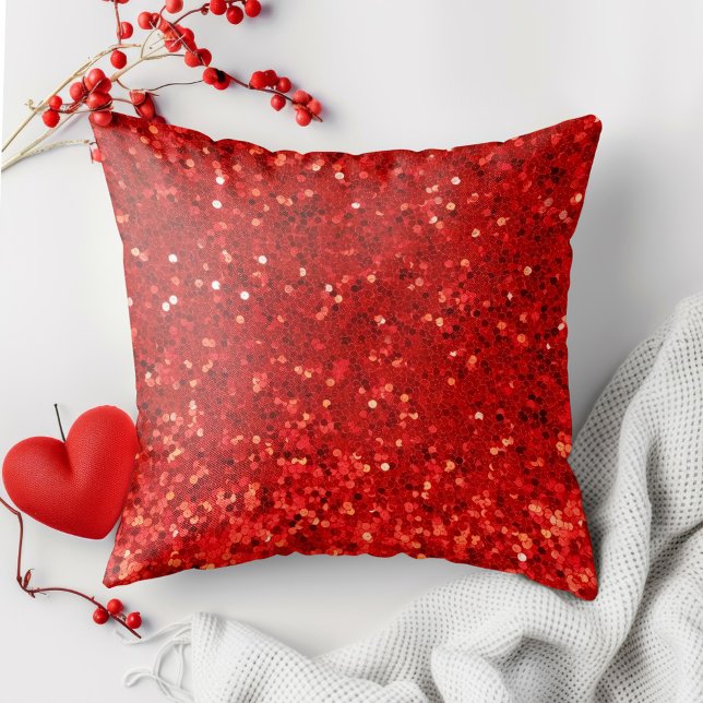 Almofada Red sparkling glitter pattern (Criador carregado)