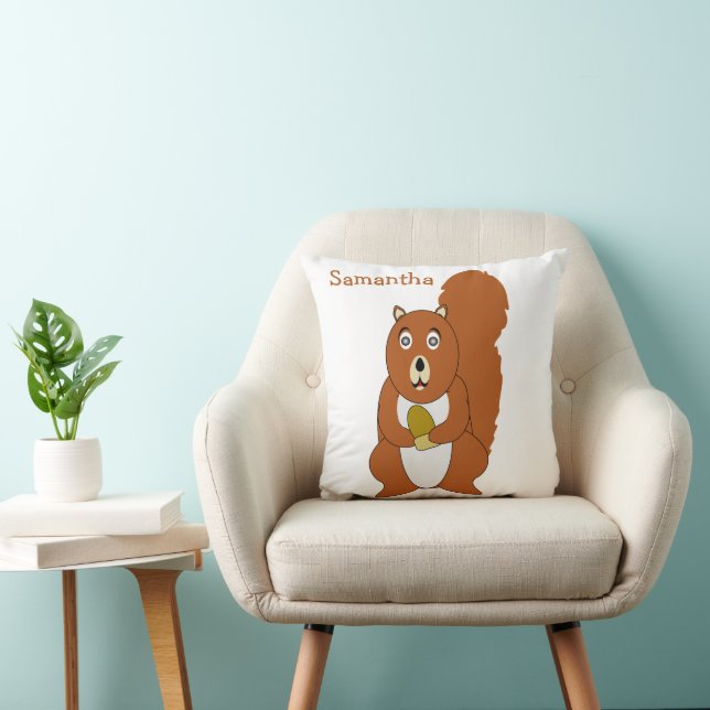 Almofada Red Squirrel Design Personalizado (Cadeira)