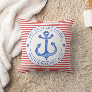Almofada Red Striped - Family Beach House