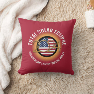 Almofada Red USA Souvenir 2024 TOTAL Família SOLAR ECLIPSE