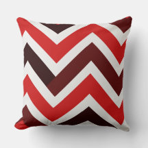 Red White Chevron Geometric Pattern