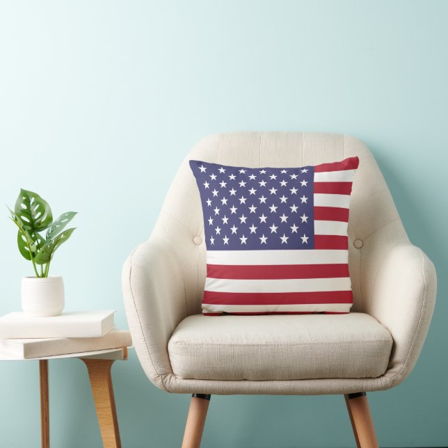 Almofada Red White e Blue Patriotic American Flag (Cadeira)