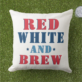 Almofada Red White e Breve Quarto de julho