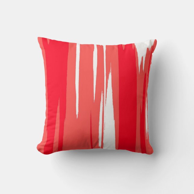 Almofada Red White Paint Art Design (Frente)