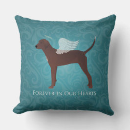Almofada Redbone Coonhound Pet Memorial Angel Dog