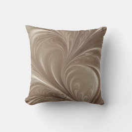 Almofada Redemoinho de Creme - Design Abstrato Fluido Bege