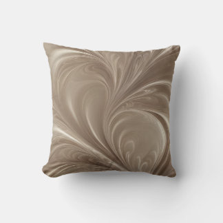 Almofada Redemoinho de Creme - Design Abstrato Fluido Bege