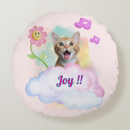 Almofada Redonda 可愛い『Joy!!』おしゃべりねこ♡
