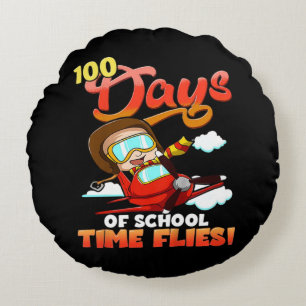 Almofada Redonda 100 Dias De Profundidade Do Pescoço Escolar.Png