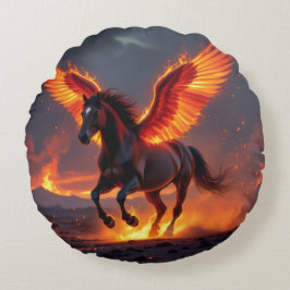 Almofada Redonda „2026 – Das Jahr des Feuerpferds“