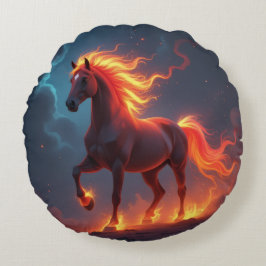 Almofada Redonda „2026 – Das Jahr des Feuerpferds“