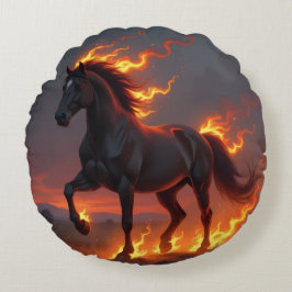 Almofada Redonda „2026 – Das Jahr des Feuerpferds“