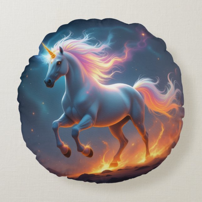 Almofada Redonda „2026 – Das Jahr des Feuerpferds“ (Frente)