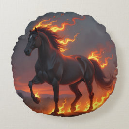 Almofada Redonda „2026 – Das Jahr des Feuerpferds“