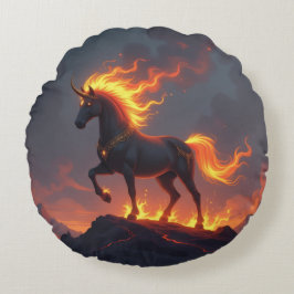 Almofada Redonda „2026 – Das Jahr des Feuerpferds“