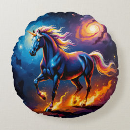 Almofada Redonda „2026 – Das Jahr des Feuerpferds“