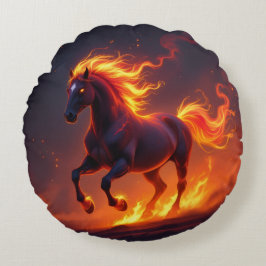 Almofada Redonda „2026 – Das Jahr des Feuerpferds“