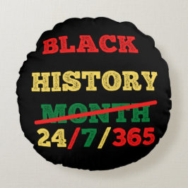 Almofada Redonda 24/7/365 - História Negra