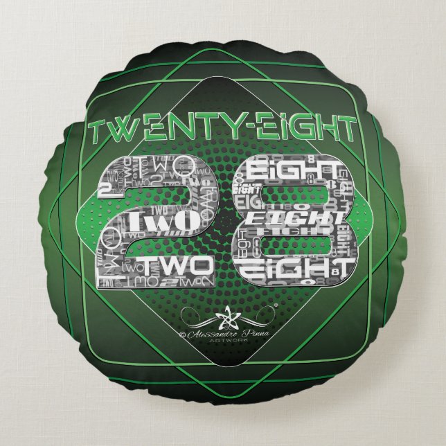 Almofada Redonda 28 Vinte e Oito (Frente)