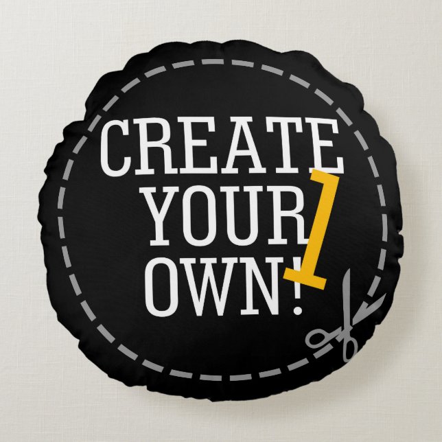 Almofada Redonda 2 imagens criam facilmente seus próprios em duas (Frente)