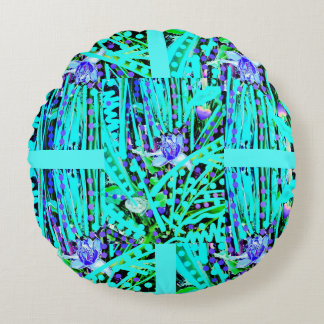 Almofada Redonda 3 Luas Azuis do Coração e travesseiro Azul Maravil