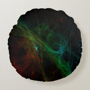 Almofada Redonda 3d illustration of energy and emotion of color. My