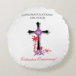 Almofada Redonda 50ª Portaria do Padre Cruz Negra