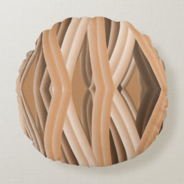 Almofada Redonda A Arte do Fluxo Tangido