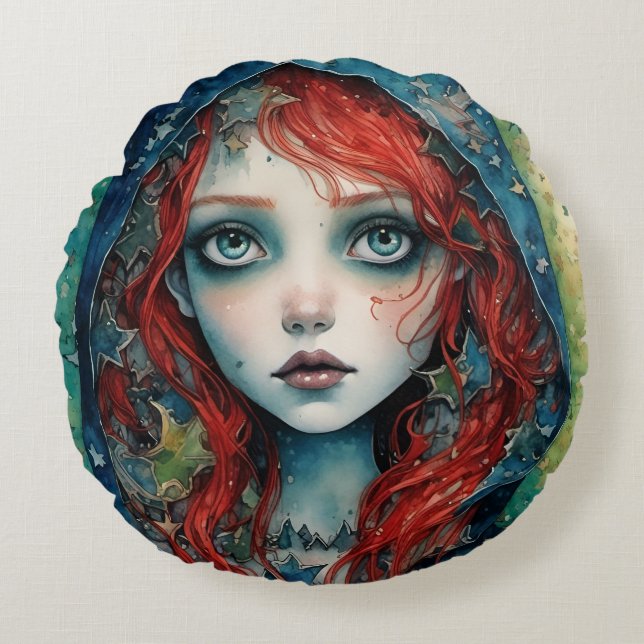 Almofada Redonda A Brigada da Deusa (Frente)