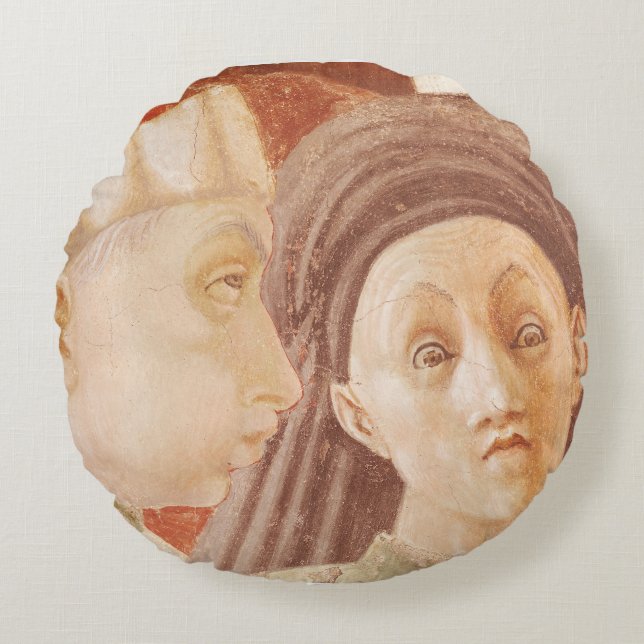 Almofada Redonda A disputa de St Stephen, 1433-34 (Frente)