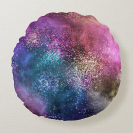 Almofada Redonda A Galáxia Colorida