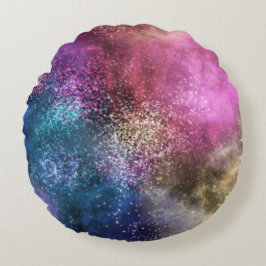 Almofada Redonda A Galáxia Colorida