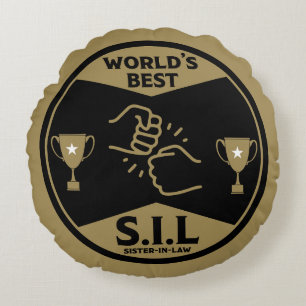 Almofada Redonda A melhor cunhada do mundo