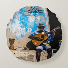 Almofada Redonda A música é o remédio da mente