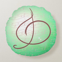 Almofada Redonda A nota musical descansa músicos da música de