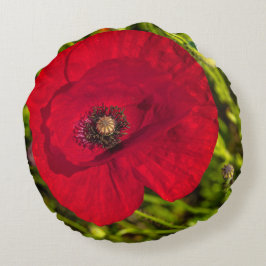 Almofada Redonda A série de papoila nº 2