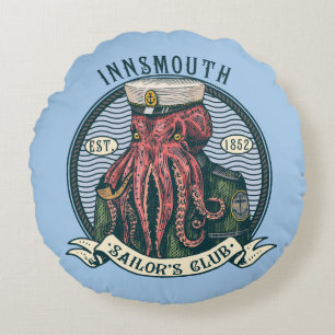 Almofada Redonda A sombra sobre o nsmouth Lovecraft Cthulhu Sailor
