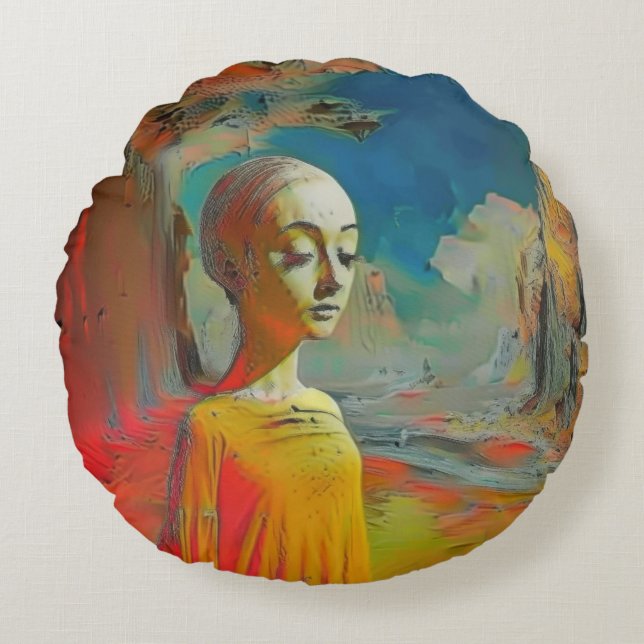 Almofada Redonda A surreal de tudo (Frente)