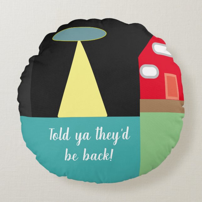 Almofada Redonda A Verdade Sempre ESTAVA LÁ FORA Travesseiro redond (Frente)