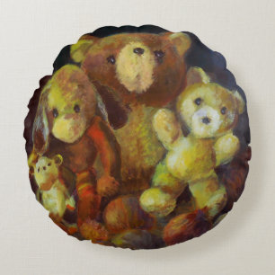 Almofada Redonda A vida de Teddy Bears