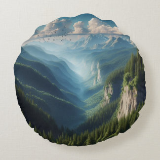 Almofada Redonda A visão da colina